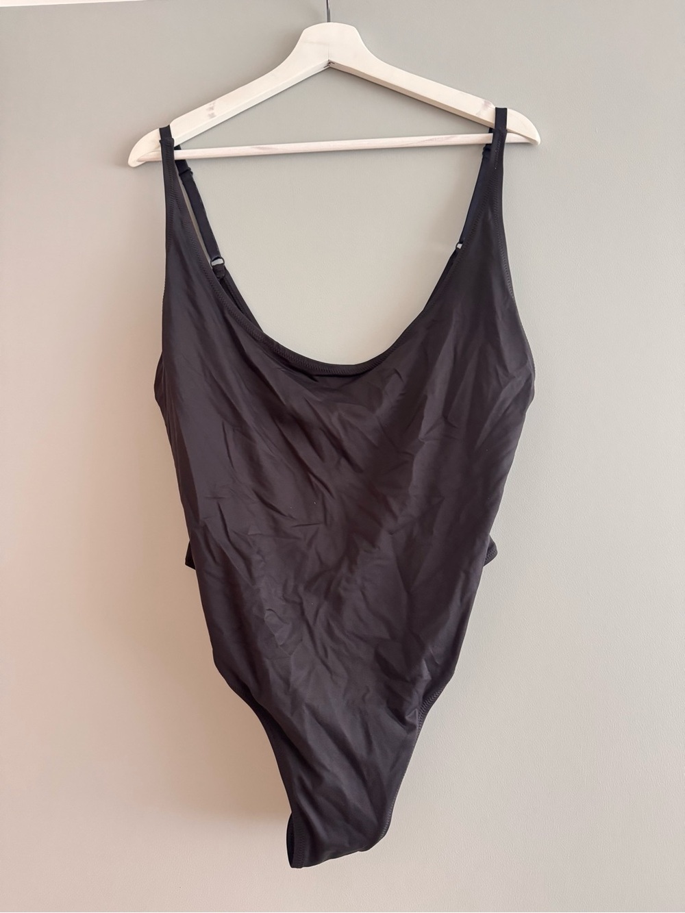 SKIMS Black Scoop Neck Women's One-Piece